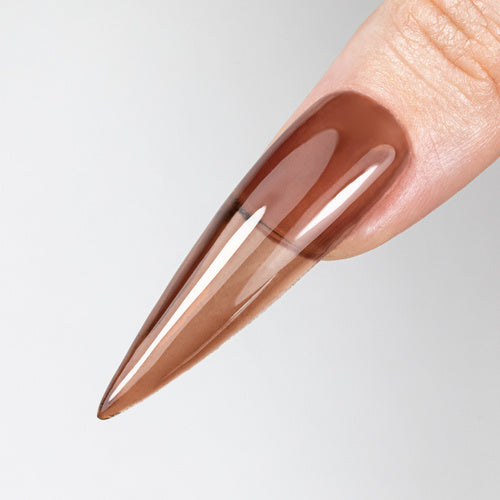 Top coat colorato senza dispersione Crystal Glass Molly Nails Chocolate HEMA/Di-HEMA Free 10g,