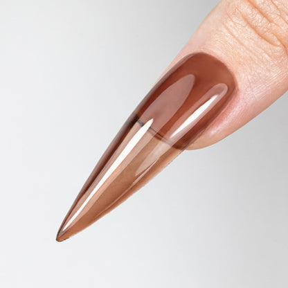 Top coat colorato senza dispersione Crystal Glass Molly Nails Chocolate HEMA/Di-HEMA Free 10g,
