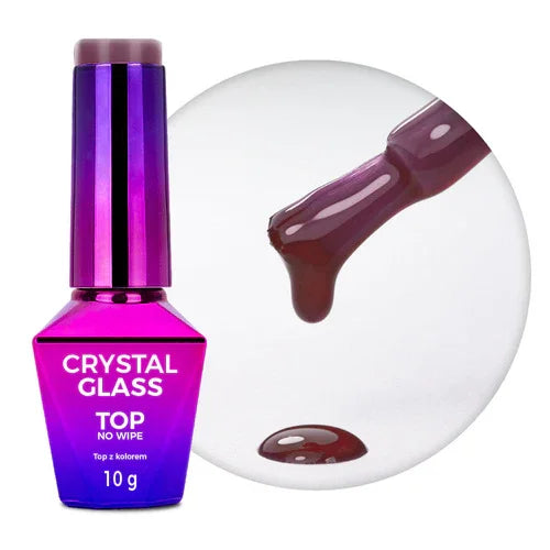 Molly Lac Top coat colorato senza dispersione Crystal Glass Purple Plum 10g