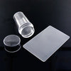 Timbro stamping in silicone trasparente L con raschietto e tappo - Lady&Oscar