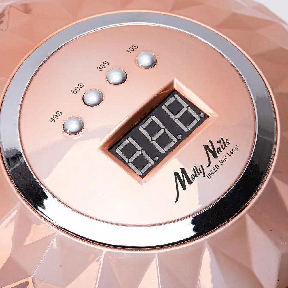 Lampada per unghie Molly Nails doppia UV/LED 248W per smalti ibridi, gel e gel acrilici, oro Y13 - Lady&Oscar