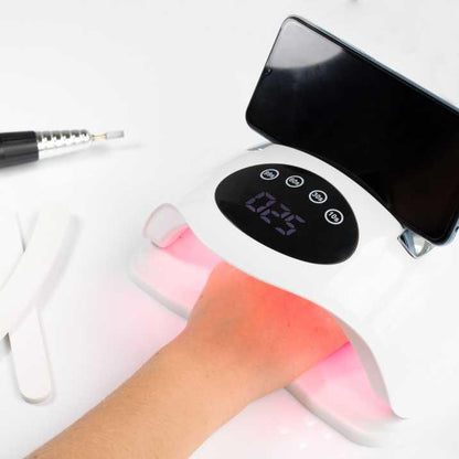 Lampada UV/LED per unghie 258W per smalti ibridi, gel e gel acrilici, bianca X17 MAX - Lady&Oscar