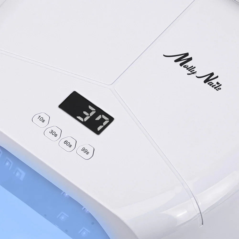 Lampada per unghie Molly Nails UV/LED 298W per smalti ibridi, gel e gel acrilici, bianca BQ-L8 - Lady&Oscar