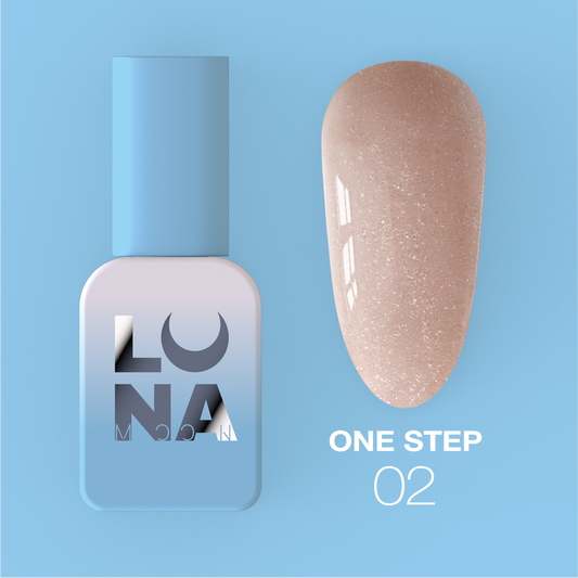 Lunamoon One Step nr2 8ml - smalto gel monofasico 3in1 per pedicure