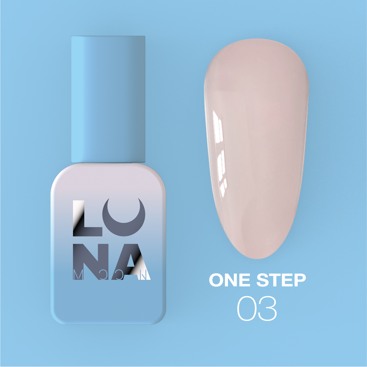 Lunamoon One Step nr3 8ml - smalto gel monofasico 3in1 per pedicure