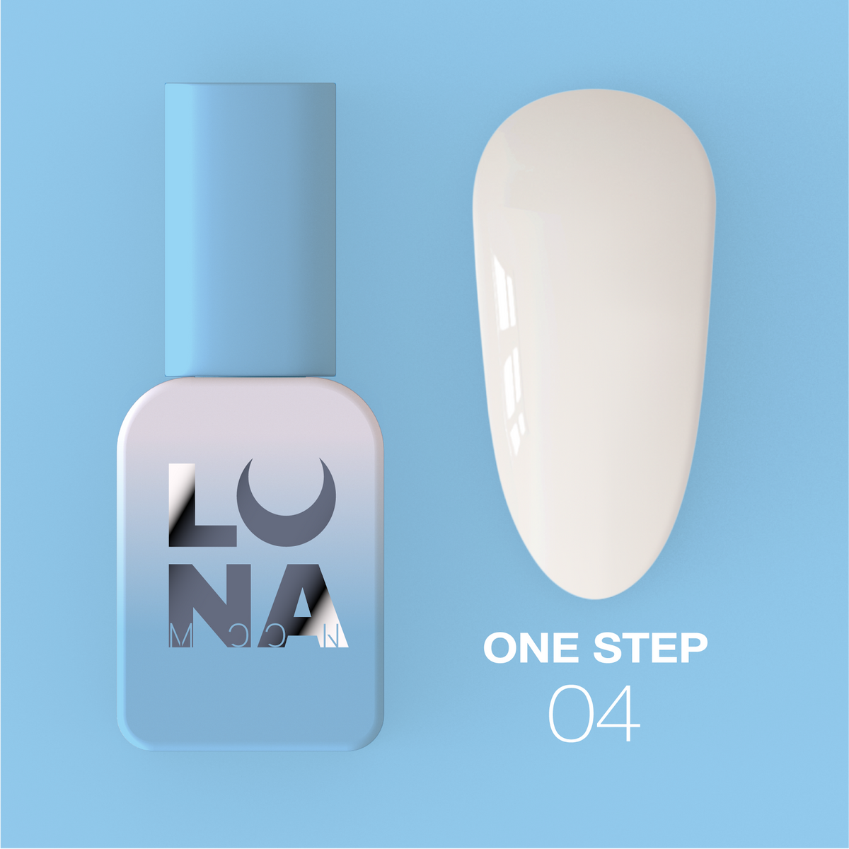 Lunamoon One Step nr4 8ml - smalto gel monofasico 3in1 per pedicure