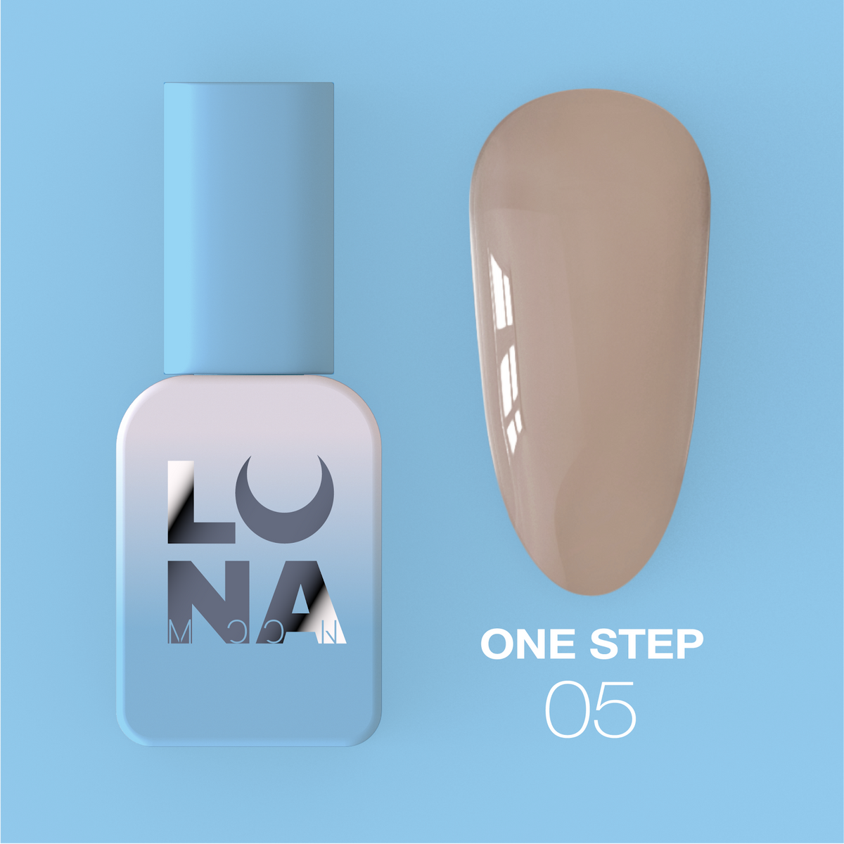 Lunamoon One Step nr5 8ml - smalto gel monofasico 3in1 per pedicure