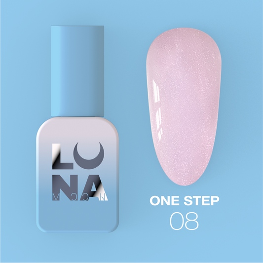 Lunamoon One Step nr8 8ml - smalto gel monofasico 3in1 per pedicure