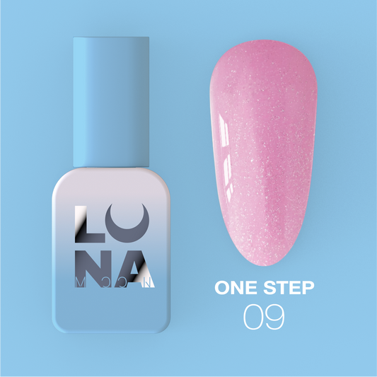 Lunamoon One Step nr9 8ml - smalto gel monofasico 3in1 per pedicure