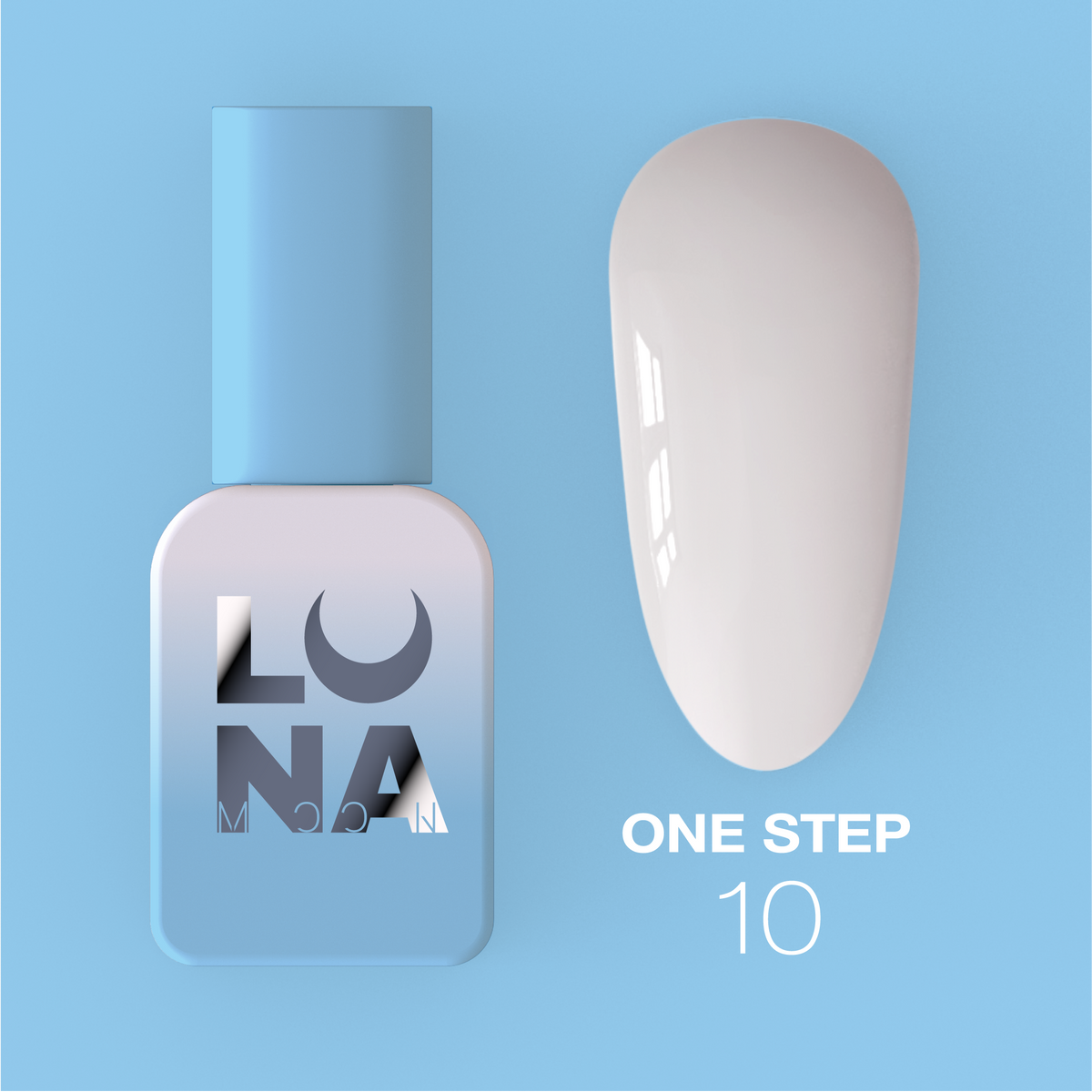 Lunamoon One Step nr10 8ml - smalto gel monofasico 3in1 per pedicure