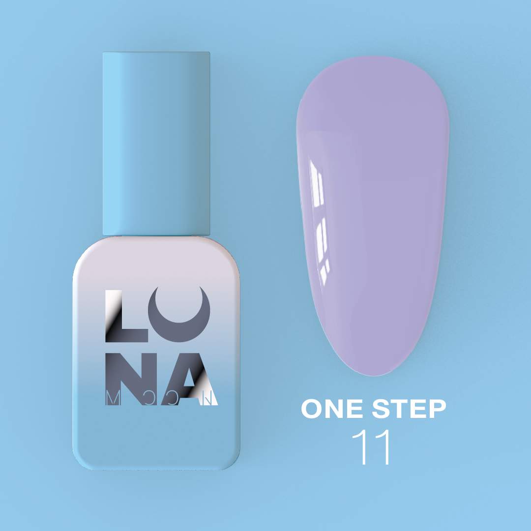 Lunamoon One Step nr11 8ml - smalto gel monofasico 3in1 per pedicure