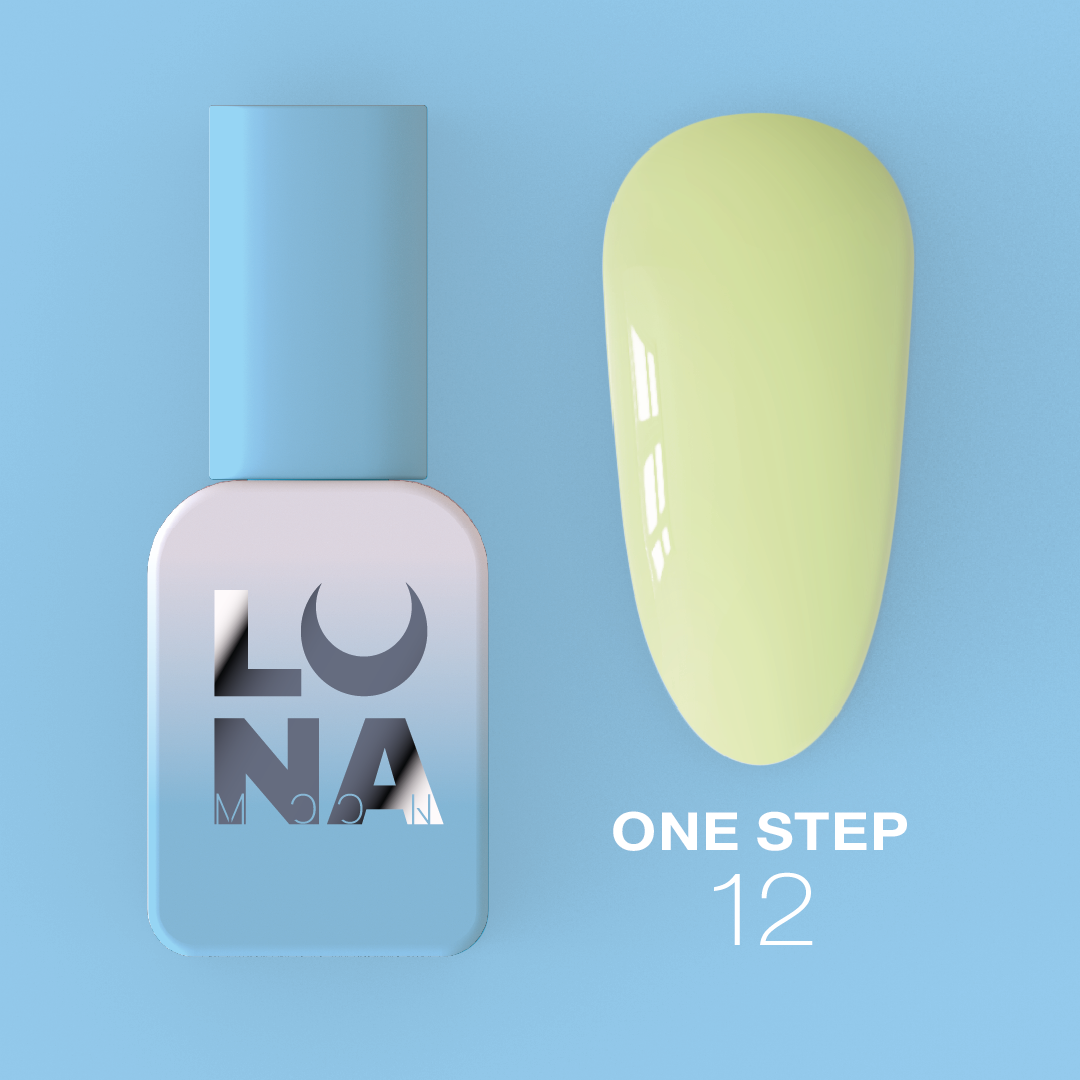 Lunamoon One Step nr12 8ml - smalto gel monofasico 3in1 per pedicure