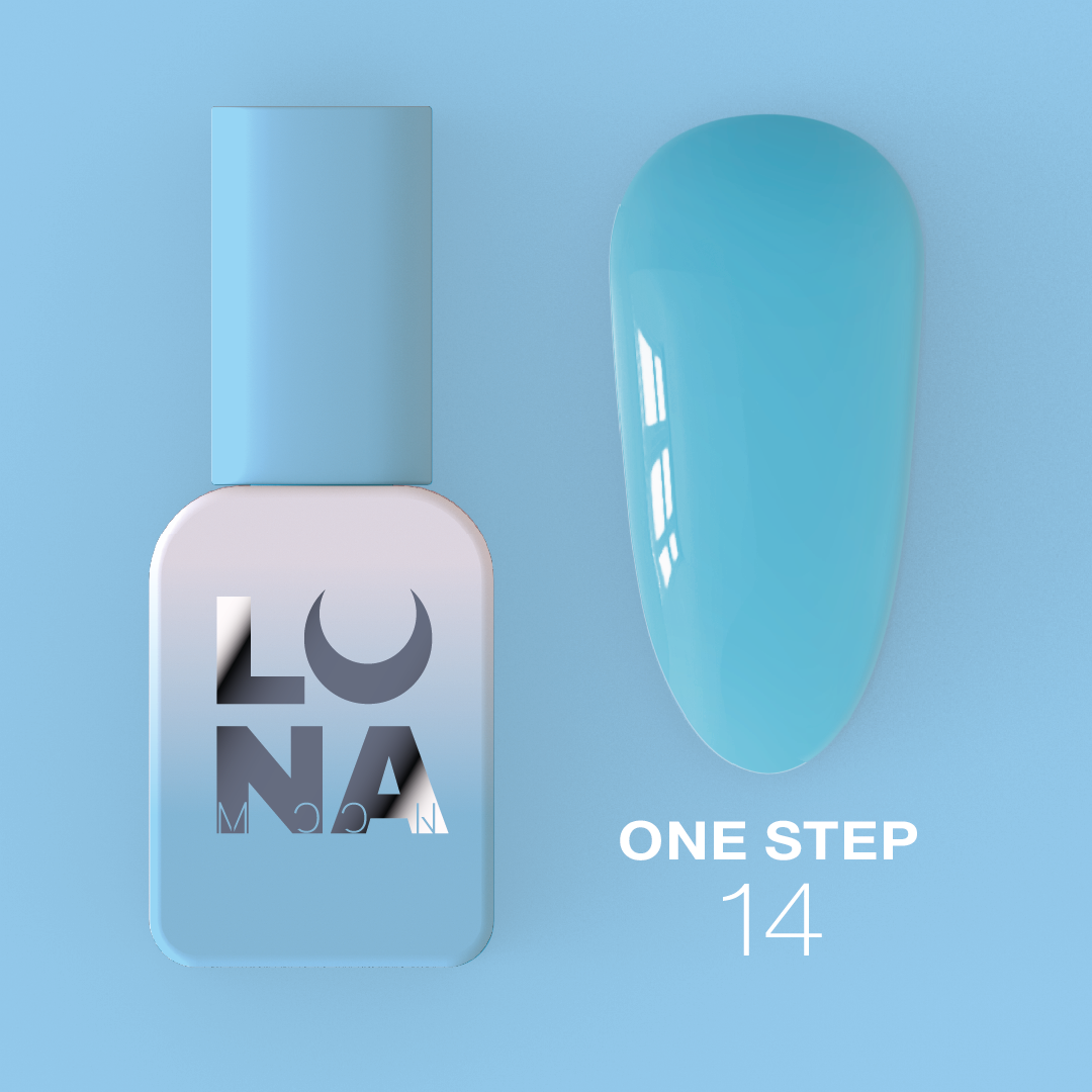Lunamoon One Step nr14 8ml - smalto gel monofasico 3in1 per pedicure