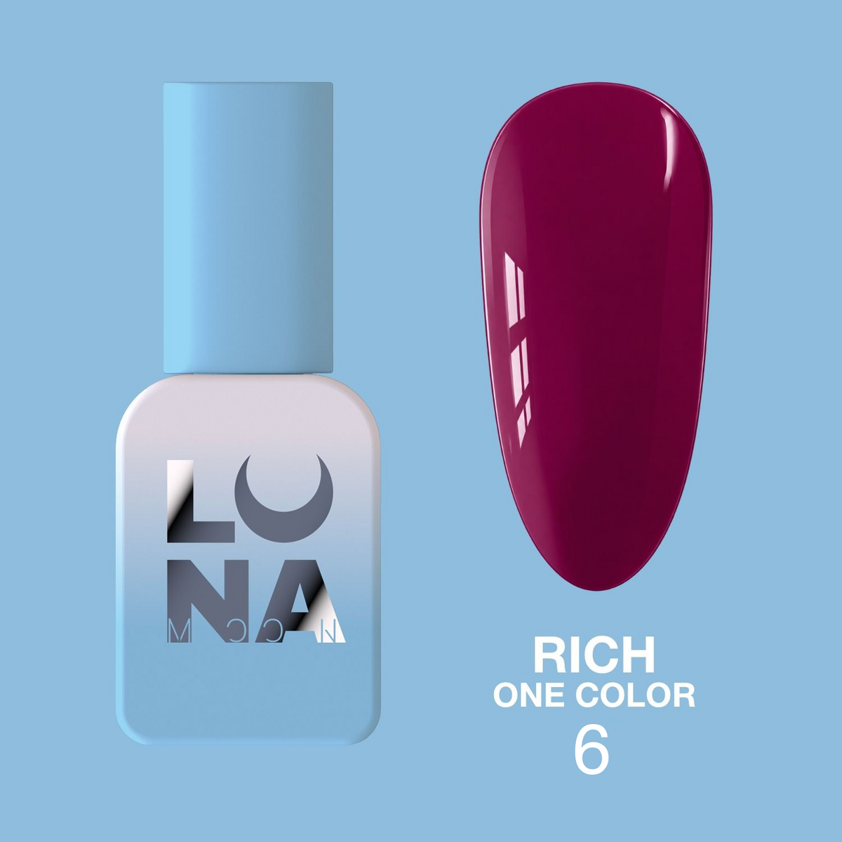 Lunamoon Rich One Color N°6 8ml - smalto gel semipermanente collezione autunno