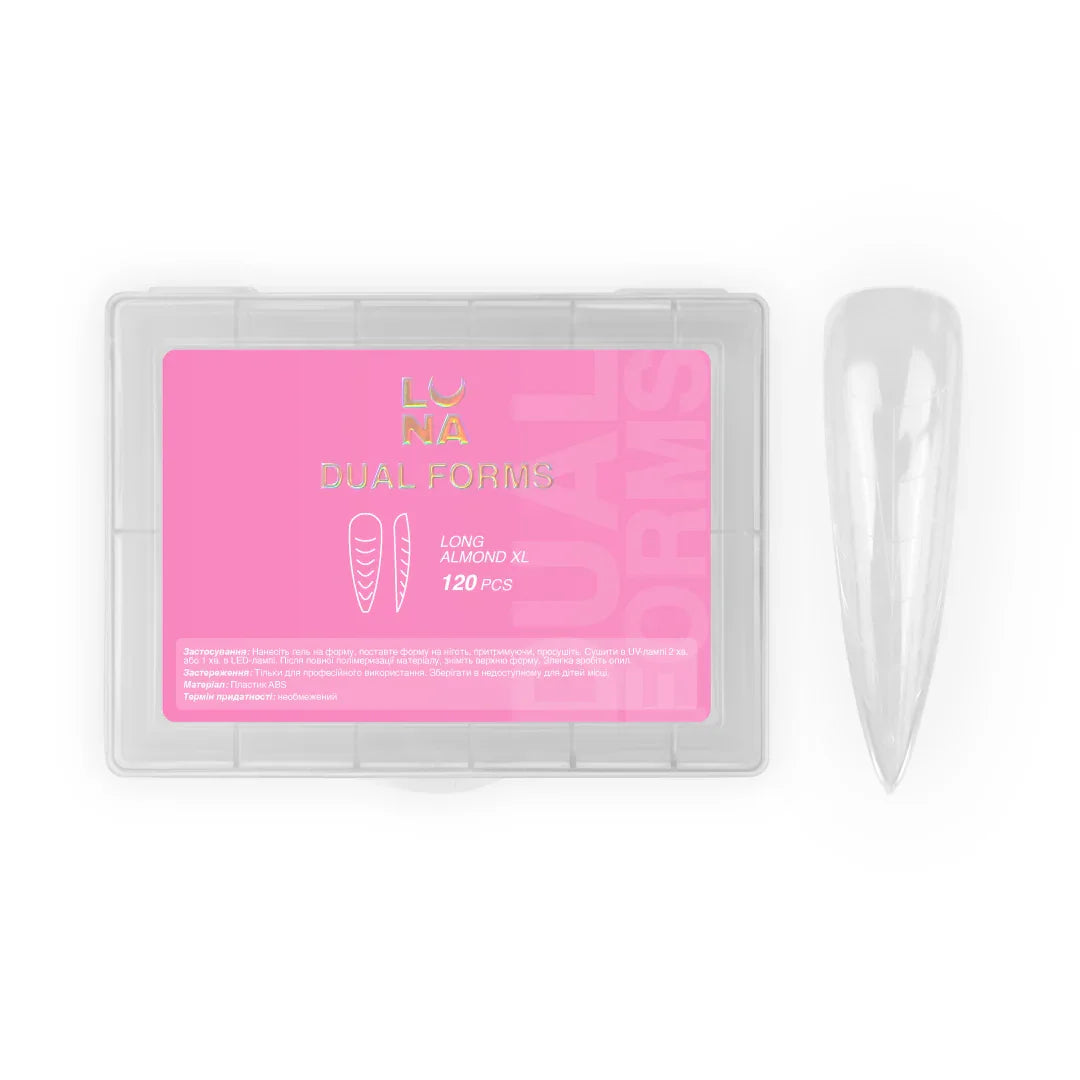 Lunamoon Dual Nail Forms Long Almond XL