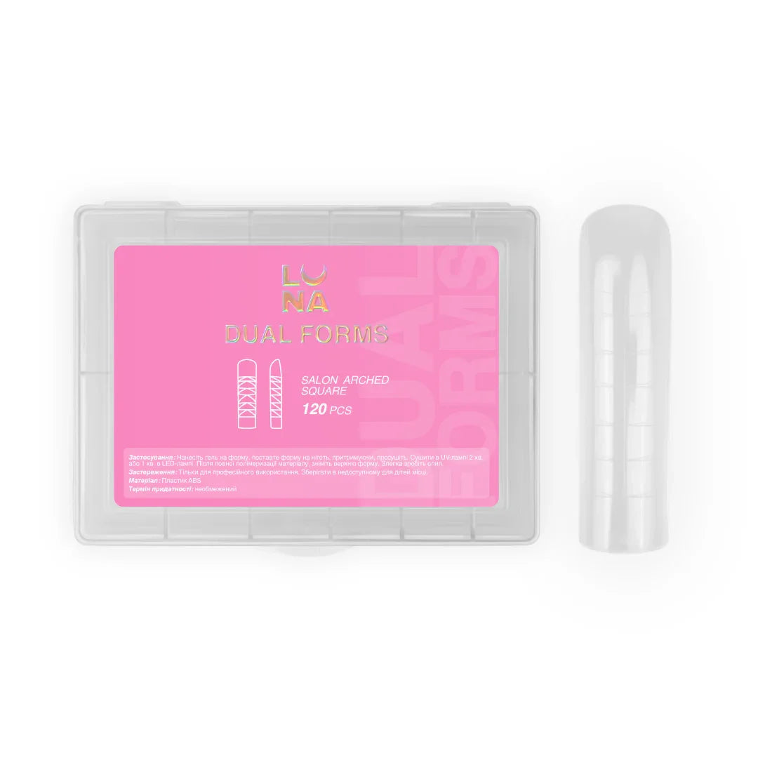 Lunamoon Dual Nail Forms Salon Arched Square