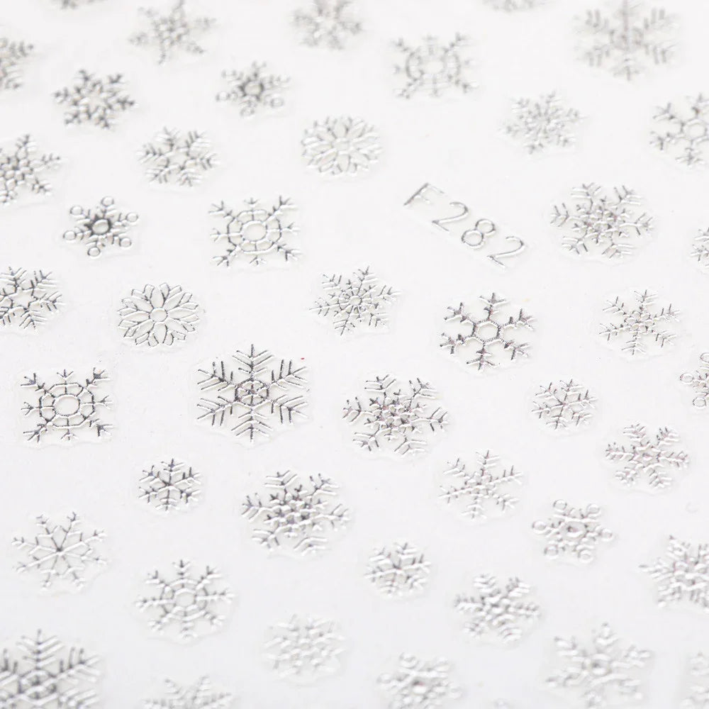 Adesivi per unghie natalizi Molly Nails F282 sottili color argento