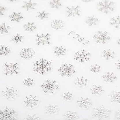 Adesivi per unghie natalizi Molly Nails F282 sottili color argento