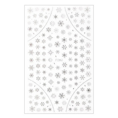 Adesivi per unghie natalizi Molly Nails F282 sottili color argento