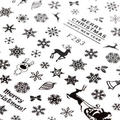 Adesivi per unghie natalizi autoadesivi Molly Nails F283 neri