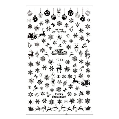 Adesivi per unghie natalizi autoadesivi Molly Nails F283 neri