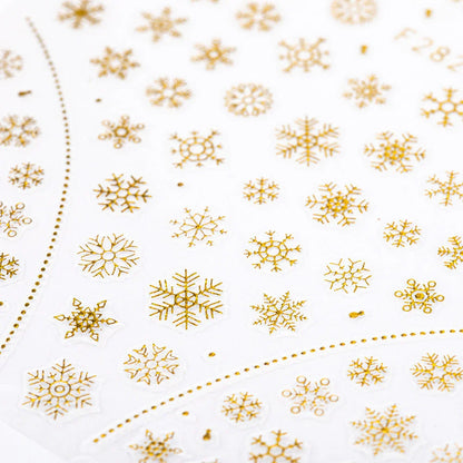 Adesivi per unghie natalizi Molly Nails F282 sottili color oro