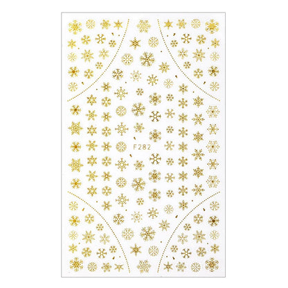 Adesivi per unghie natalizi Molly Nails F282 sottili color oro