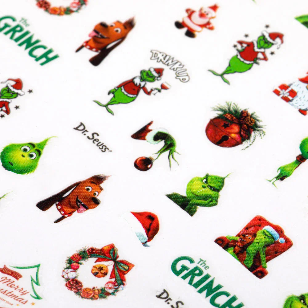 Adesivi per unghie natalizi Molly Nails MS-C263 Autoadesivi Grinch di Natale