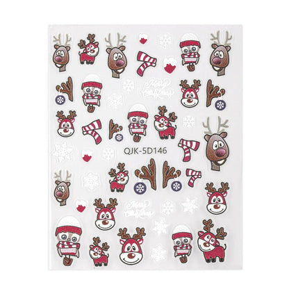 Adesivi per unghie natalizi Molly Nails autoadesivi QJK- 5D146