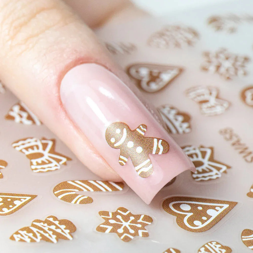 Adesivi per unghie autoadesivi natalizi Molly Nails SWA58 Oro