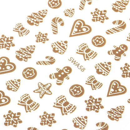 Adesivi per unghie autoadesivi natalizi Molly Nails SWA58 Oro