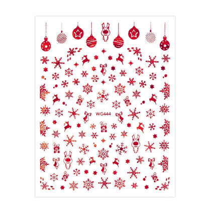 Adesivi per unghie natalizi adesivi Molly Nails WG444 Rossi