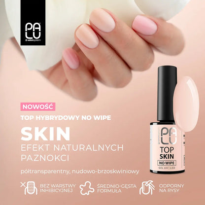 Palu Top Skin No Wipe 11g – top semipermanente nude pesca semitrasparente, immagine 6