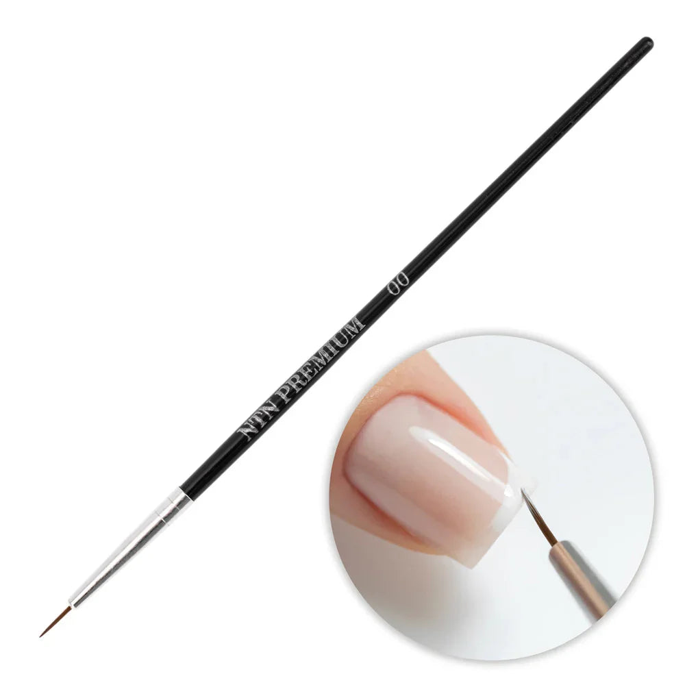 Pennello per nail art nero NTN Premium, misura 00
