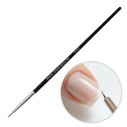 Pennello per nail art nero NTN Premium, misura 000