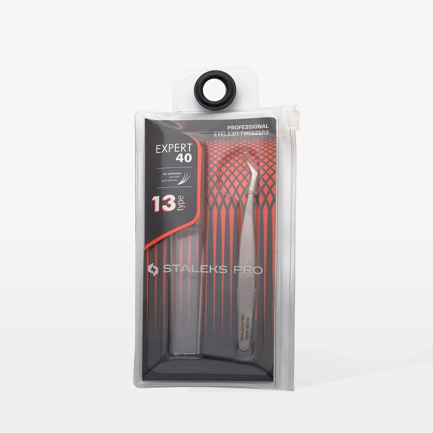 Pinzetta professionale per ciglia EXPERT 40 TIPO 13 (a forma di L, 40') - Lady&Oscar