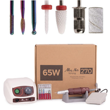 Fresatrice per manicure e pedicure da 65 W Molly Nails bianca Strong 270, 35.000 giri/min