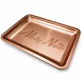 Vassoio metallico rettangolare color rame per strumenti MollyNails