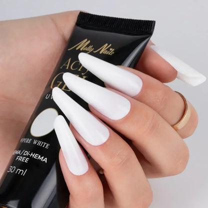 Molly Lac Acryl gel Pure White 30ml (tube) - Lady&Oscar