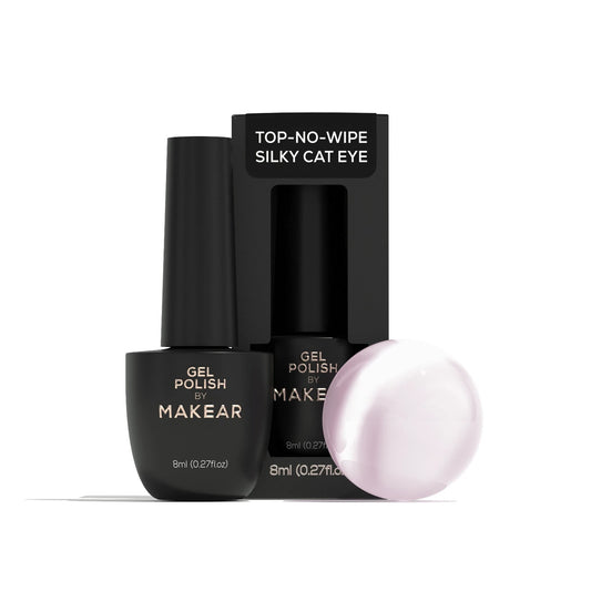 Makear Top No Wipe Silky Cat Eye 8ml, flacone e confezione
