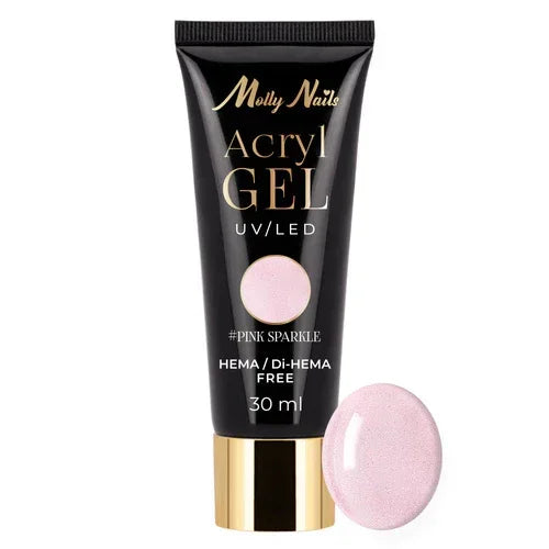 Molly Lac Acryl gel Pink Sparkle 30ml (tube) - Lady&Oscar