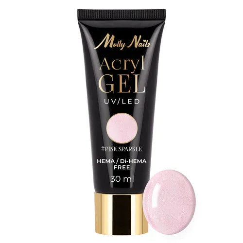 Molly Lac Acryl gel Pink Sparkle 30ml (tube) - Lady&Oscar