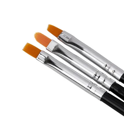 GNB Manicure brush gel + nail art - 3 pcs nero - Lady&Oscar