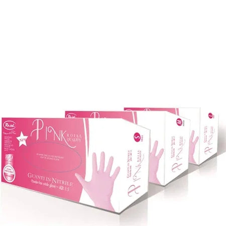 Ro.ial Guanti in nitrile rosa tg M - Lady&Oscar