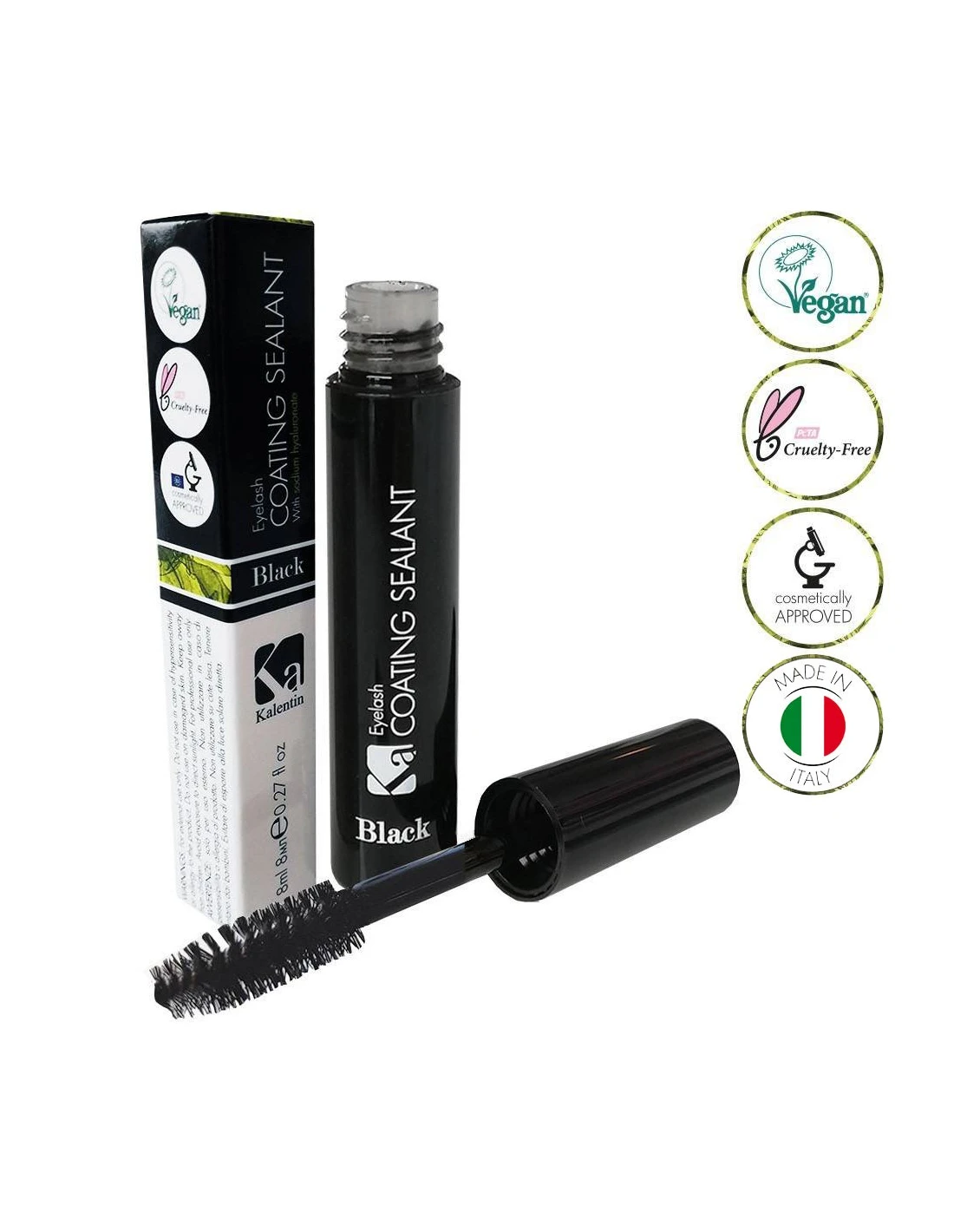 Kalentin Sigillante finale per ciglia, nero 8ml