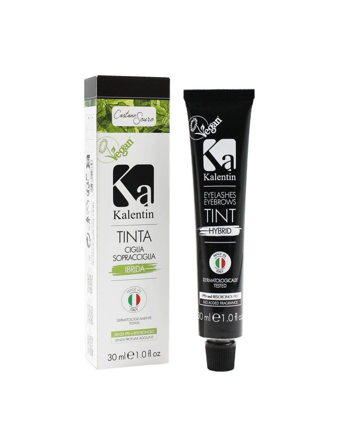 kalentin Tinta Ciglia/Sopracciglia Ibrida Castano Scuro 30ml