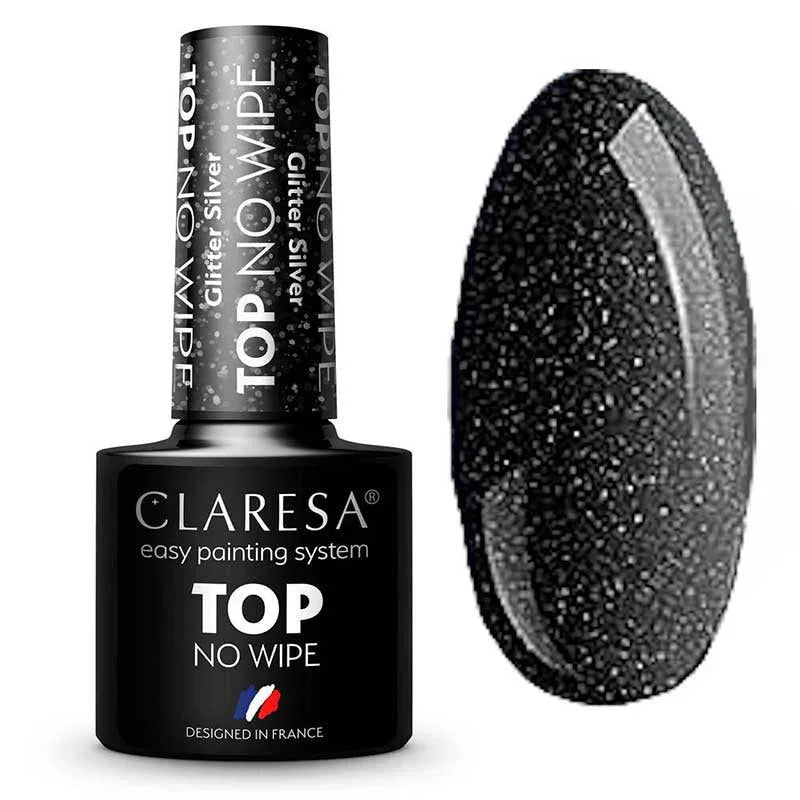 Claresa Semipermanente top no whipe Glitter Silver 5g - Lady&Oscar