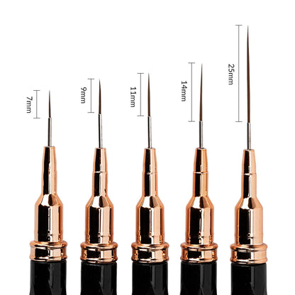 GNB Nail art tools black handle (5 psc) NTN Premium