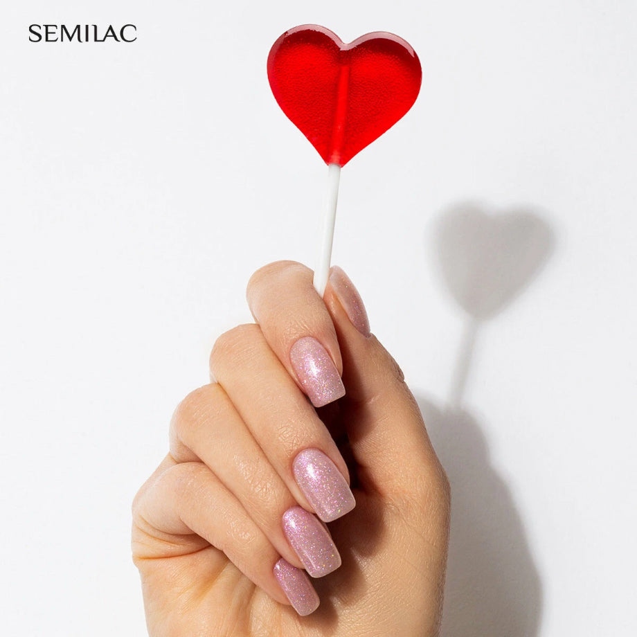 Semilac - Love Is In The Nails - 390 Sparke Of Bare Love 7ml