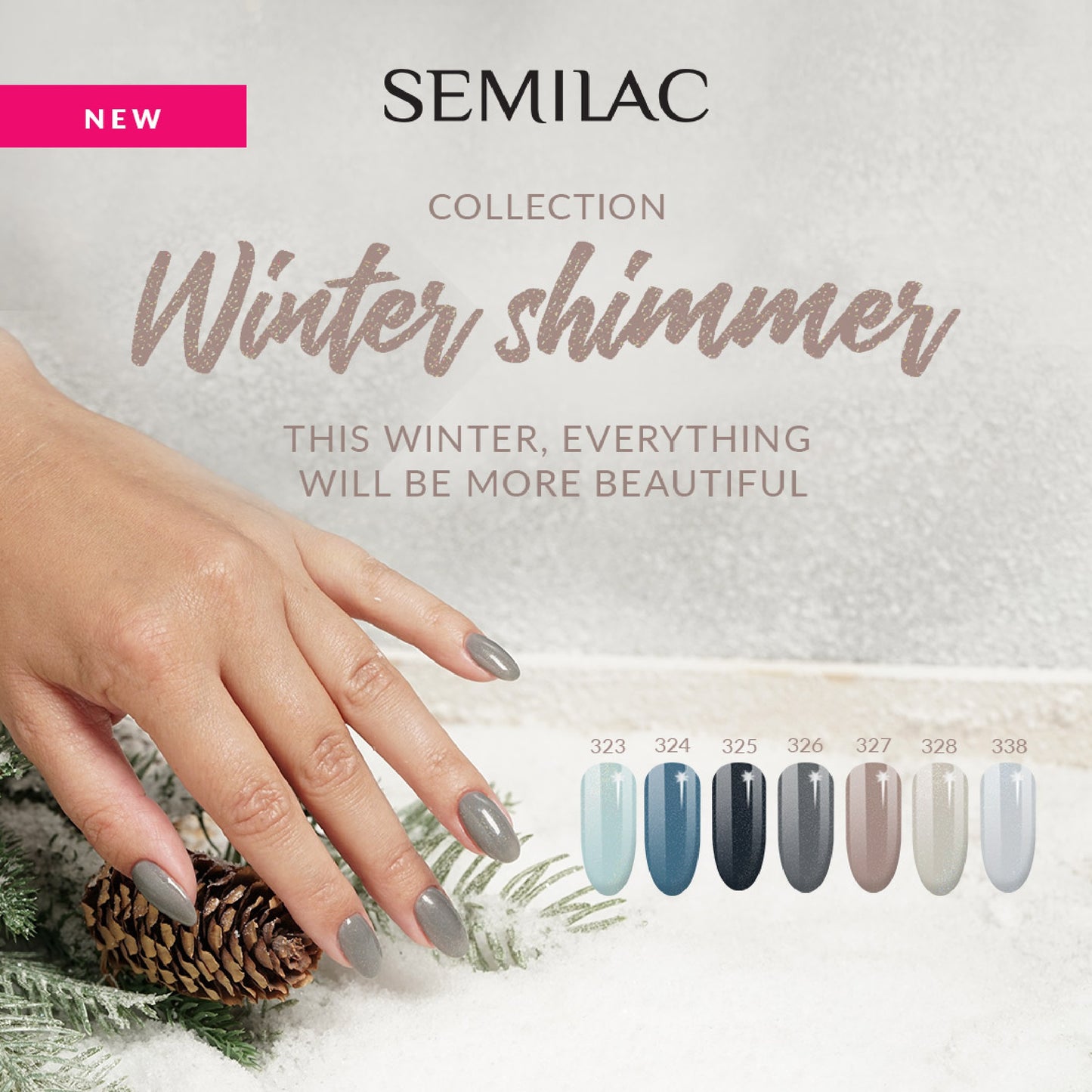 Semilac - Winter Shimmer Collection 7ml